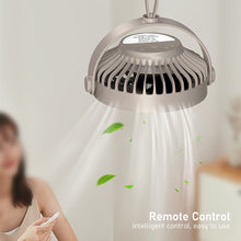 Load image into Gallery viewer, Multifunction Eletric Fan Appliance with Control USB Chargeable Tripod Stand Desk Fan with Light Outdoor Camping Ceiling Fan
