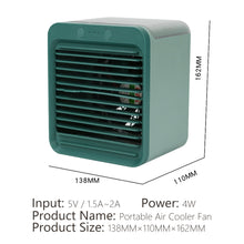 Load image into Gallery viewer, Mini Air Conditioner Air Cooler Fan USB Chargeable Portable Air Conditioner 3 Gear Air Cooling Fan Office Desktop Fan
