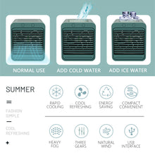 Load image into Gallery viewer, Mini Air Conditioner Air Cooler Fan USB Chargeable Portable Air Conditioner 3 Gear Air Cooling Fan Office Desktop Fan
