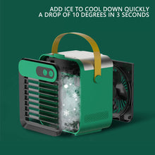 Load image into Gallery viewer, Mini Air Conditioner Air Cooler Fan USB Chargeable Air Cooling Fan Office Desktop Fan Moisturizing Fan
