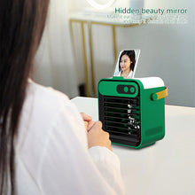 Load image into Gallery viewer, Mini Air Conditioner Air Cooler Fan USB Chargeable Air Cooling Fan Office Desktop Fan Moisturizing Fan
