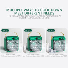 Load image into Gallery viewer, Mini Air Conditioner Air Cooler Fan USB Chargeable Air Cooling Fan Office Desktop Fan Moisturizing Fan
