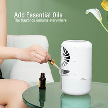 Load image into Gallery viewer, Mini Air Conditioner Timing Air Cooler Fan with Atmosphere Light USB Air Cooling Fan Office Desktop Fan Moisturizing Fan
