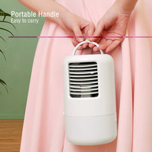 Load image into Gallery viewer, Mini Air Conditioner Timing Air Cooler Fan with Atmosphere Light USB Air Cooling Fan Office Desktop Fan Moisturizing Fan
