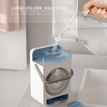 Load image into Gallery viewer, Mini Air Conditioner Timing Air Cooler Fan with Atmosphere Light USB Air Cooling Fan Office Desktop Fan Moisturizing Fan
