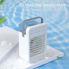 Load image into Gallery viewer, Mini Air Conditioner Timing Air Cooler Fan with Atmosphere Light USB Air Cooling Fan Office Desktop Fan Moisturizing Fan
