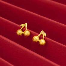 Load image into Gallery viewer, Trendy Cute Butterfly Versatile Sweet Cherry Bow Women Jewelry Gold Plated Brass Fashion Vintage Earrings Accessories
