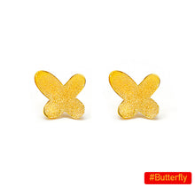 Load image into Gallery viewer, Trendy Cute Butterfly Versatile Sweet Cherry Bow Women Jewelry Gold Plated Brass Fashion Vintage Earrings Accessories
