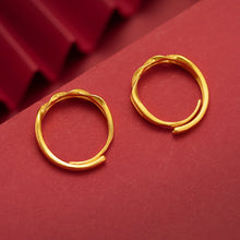 Load image into Gallery viewer, Fashion Auspicious Safe Wheat Gold Ring Open Adjustable Lucky Wave Women Wedding Ring High Quality Jewelry Accessories

