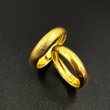 Load image into Gallery viewer, Fashion Female Elegant Glossy Ring Brushed Inner Print Frosted Opening Men Women Ring Couple Ring Male Jewelry Accessories
