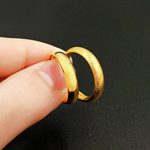 Load image into Gallery viewer, Fashion Female Elegant Glossy Ring Brushed Inner Print Frosted Opening Men Women Ring Couple Ring Male Jewelry Accessories
