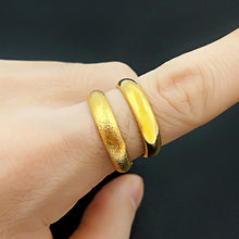 Load image into Gallery viewer, Fashion Female Elegant Glossy Ring Brushed Inner Print Frosted Opening Men Women Ring Couple Ring Male Jewelry Accessories
