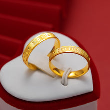 Load image into Gallery viewer, Fashion Elegant Clover Ring Men Women Creative Gold Plated 520 1314 Ring Couple Ring Female Male Jewelry Accessories
