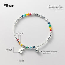 Load image into Gallery viewer, Fashion Rice Beads Boho Smiley Rainbow Heart Cute Bear Colorful Pendant Bracelet Women Girl Creative Jewelry Accessories
