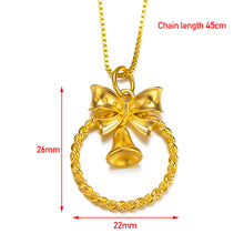 Load image into Gallery viewer, Delicate Bow Bell Cutout Pendant Necklace Clavicle Chain Fashion Female Women Creative Pendant Girl Jewelry Accessories
