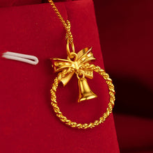 Load image into Gallery viewer, Delicate Bow Bell Cutout Pendant Necklace Clavicle Chain Fashion Female Women Creative Pendant Girl Jewelry Accessories
