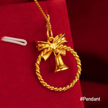 Load image into Gallery viewer, Delicate Bow Bell Cutout Pendant Necklace Clavicle Chain Fashion Female Women Creative Pendant Girl Jewelry Accessories

