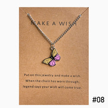 Load image into Gallery viewer, Boho Multicolor Butterfly Pendant Necklace Fashion Bohemia Pendant Clavicle Chain Make A Wish Necklace Women Girl Jewelry
