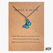 Load image into Gallery viewer, Boho Multicolor Butterfly Pendant Necklace Fashion Bohemia Pendant Clavicle Chain Make A Wish Necklace Women Girl Jewelry
