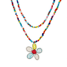 Load image into Gallery viewer, Bohemian Double-layer Short Necklace Creative Hand-beaded Butterfly Flower Colorful Rice Beads Multi-layer Necklace Women Jewelry
