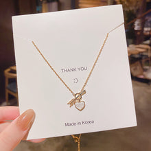 Load image into Gallery viewer, Simple Personality Temperament Arrow Heart Love Fashion Titanium Steel Clavicle Chain Chain Female Women Jewelry
