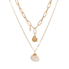 Load image into Gallery viewer, Fashion Natural Shell Ocean Wind Necklace Summer Bohemian Female Double Layer Personality Beach Conch Shell Chain Jewelry Female Women
