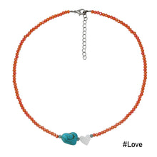 Load image into Gallery viewer, Fashion Summer Short Flower Necklace Female Rice Beads Personality Beach Star Moon Daisy Shell Clavicle Chain Jewelry
