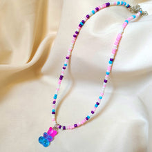 Load image into Gallery viewer, Summer Coloful Cute Cartoon Gummy Bear Necklace Rice Beads Teddy Bear Pendant Gradient Bear Women Girl Jewelry Accessories
