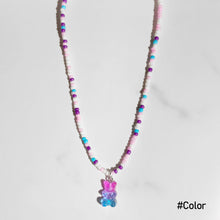 Load image into Gallery viewer, Summer Coloful Cute Cartoon Gummy Bear Necklace Rice Beads Teddy Bear Pendant Gradient Bear Women Girl Jewelry Accessories
