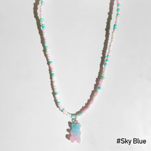 Load image into Gallery viewer, Summer Coloful Cute Cartoon Gummy Bear Necklace Rice Beads Teddy Bear Pendant Gradient Bear Women Girl Jewelry Accessories
