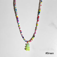Load image into Gallery viewer, Summer Coloful Cute Cartoon Gummy Bear Necklace Rice Beads Teddy Bear Pendant Gradient Bear Women Girl Jewelry Accessories
