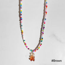 Load image into Gallery viewer, Summer Coloful Cute Cartoon Gummy Bear Necklace Rice Beads Teddy Bear Pendant Gradient Bear Women Girl Jewelry Accessories
