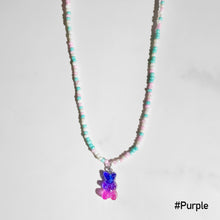 Load image into Gallery viewer, Summer Coloful Cute Cartoon Gummy Bear Necklace Rice Beads Teddy Bear Pendant Gradient Bear Women Girl Jewelry Accessories
