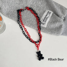 Load image into Gallery viewer, Summer Sweet Cute Cartoon Color Gummy Bear Necklace Teddy Bear Pendant Double Layer Bear Women Girl Jewelry Accessories
