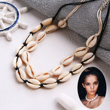 Load image into Gallery viewer, Fashion Summer Shell Necklace Alloy with Natural Shell Hand Rope Knitted Creative Necklace Women Female Jewelry Accessories
