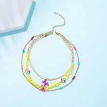Load image into Gallery viewer, Fashion Daisy Pearl Rice Beads Necklace Simple Flower Beaded Puppy Multilayer Smile Chain Elegant Necklace Women Jewelry
