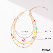 Load image into Gallery viewer, Fashion Daisy Pearl Rice Beads Necklace Simple Flower Beaded Puppy Multilayer Smile Chain Elegant Necklace Women Jewelry
