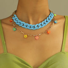 Load image into Gallery viewer, Multi-layer Fashion Personalized Beaded Necklace Choker Handmade Soft Clay Flower Rice Beads Chain Multicolor Necklace Women Jewelry

