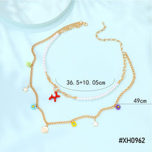 Load image into Gallery viewer, Multi-layer Fashion Personalized Beaded Necklace Choker Handmade Soft Clay Flower Rice Beads Chain Multicolor Necklace Women Jewelry
