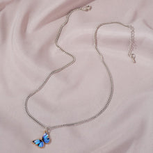 Load image into Gallery viewer, Personalized Color Painting Oil Butterfly Pendant Necklace Simple Cute Fashion Pendant Clavicle Chain Alloy Necklace Women Jewelry
