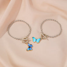 Load image into Gallery viewer, Personalized Color Painting Oil Butterfly Pendant Necklace Simple Cute Fashion Pendant Clavicle Chain Alloy Necklace Women Jewelry
