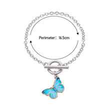 Load image into Gallery viewer, Personalized Color Painting Oil Butterfly Pendant Necklace Simple Cute Fashion Pendant Clavicle Chain Alloy Necklace Women Jewelry
