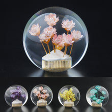 Load image into Gallery viewer, Car Shifter Head Shift Knob Stick Crystal Transparent Flower Manual 54mm Flower Gear Shift Knob
