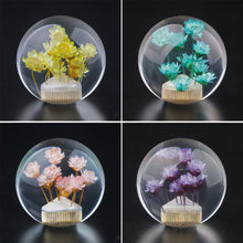 Load image into Gallery viewer, Car Shifter Head Shift Knob Stick Crystal Transparent Flower Manual 54mm Flower Gear Shift Knob
