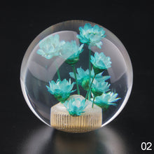 Load image into Gallery viewer, Car Shifter Head Shift Knob Stick Crystal Transparent Flower Manual 54mm Flower Gear Shift Knob
