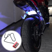 Load image into Gallery viewer, Universal 3LED 12V Motorcycle License Plate Lights Decorative Lamp Aluminum
