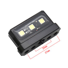 Load image into Gallery viewer, Universal 3LED 12V Motorcycle License Plate Lights Decorative Lamp Aluminum

