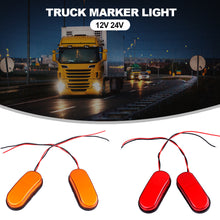 Load image into Gallery viewer, 2Pcs Truck Side Marker Light Amber Warning Trailer Indicator Lorry Rear Side Signal Lamps12V 24V
