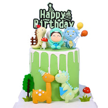 Load image into Gallery viewer, 3D Dinosaur Cake Topper Cartoon Kids Birthday Cake Decoration Party Favors Supplies Boys Toy Love gifts Cute Figure Ornaments
