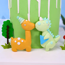 Load image into Gallery viewer, 3D Dinosaur Cake Topper Cartoon Kids Birthday Cake Decoration Party Favors Supplies Boys Toy Love gifts Cute Figure Ornaments
